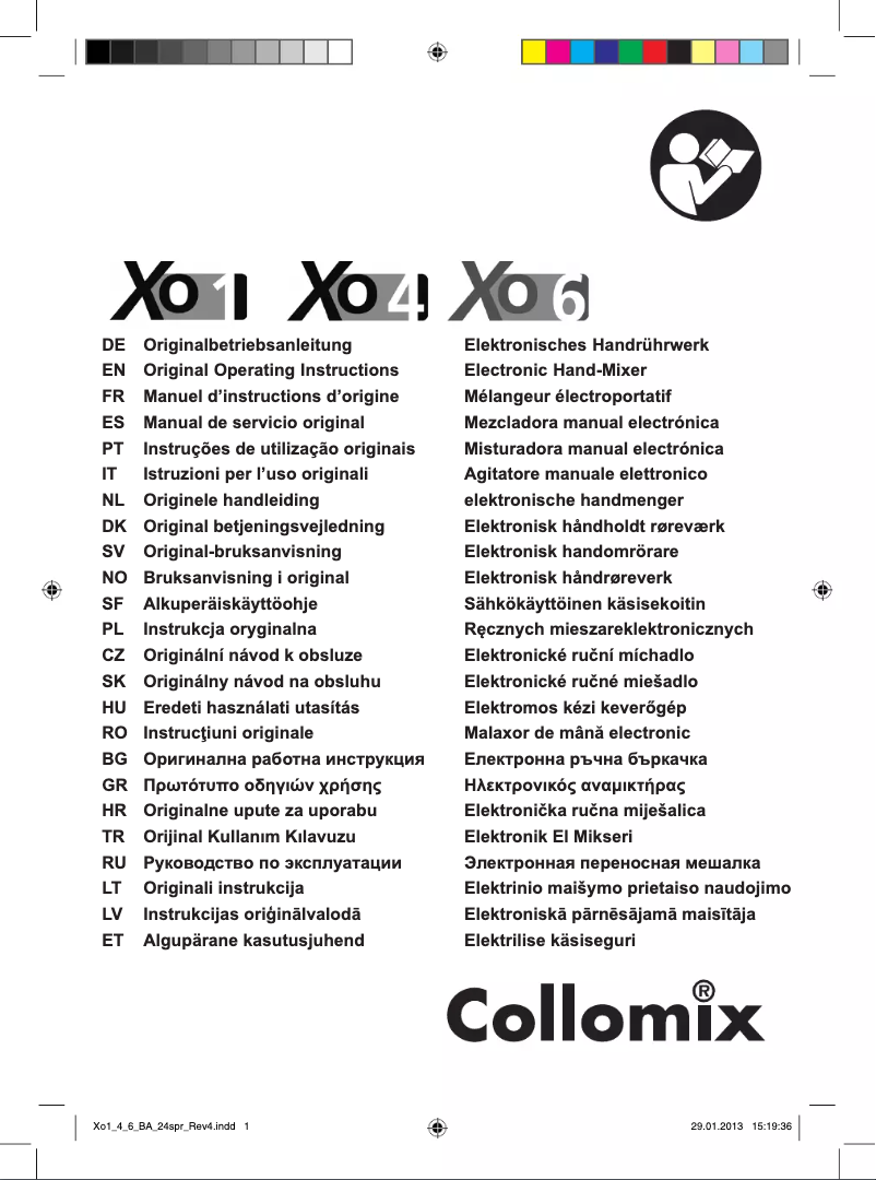 Page n°1 - Manuel utilisateur Collomix Xo 4