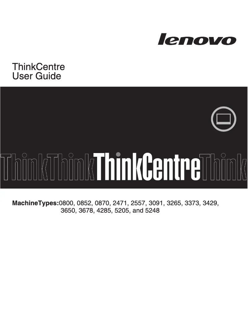 Page 1 de la notice Manuel utilisateur Lenovo ThinkCentre M90z