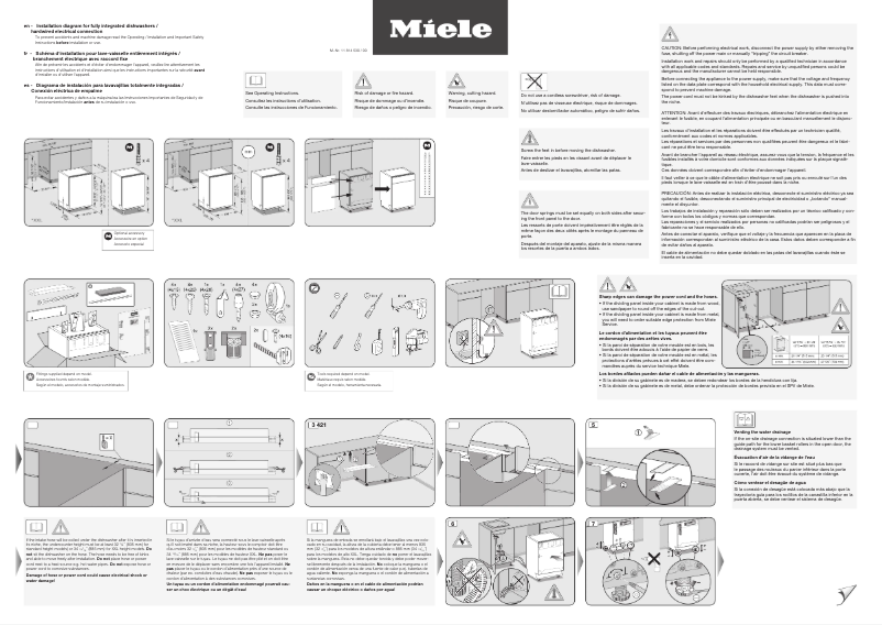Page n°1 - Guide d'installation Miele G 7566 SCVi SF