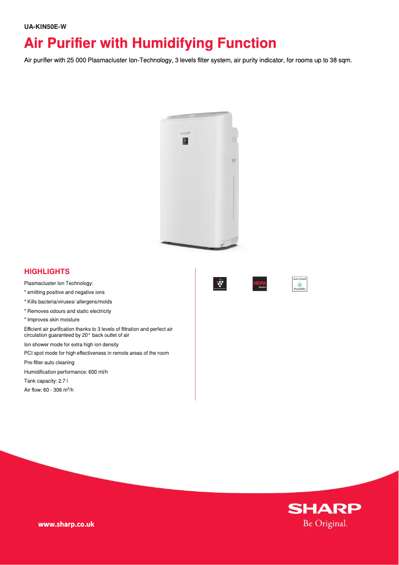 Image de la première page du manuel de l'appareil UA-KIN50E