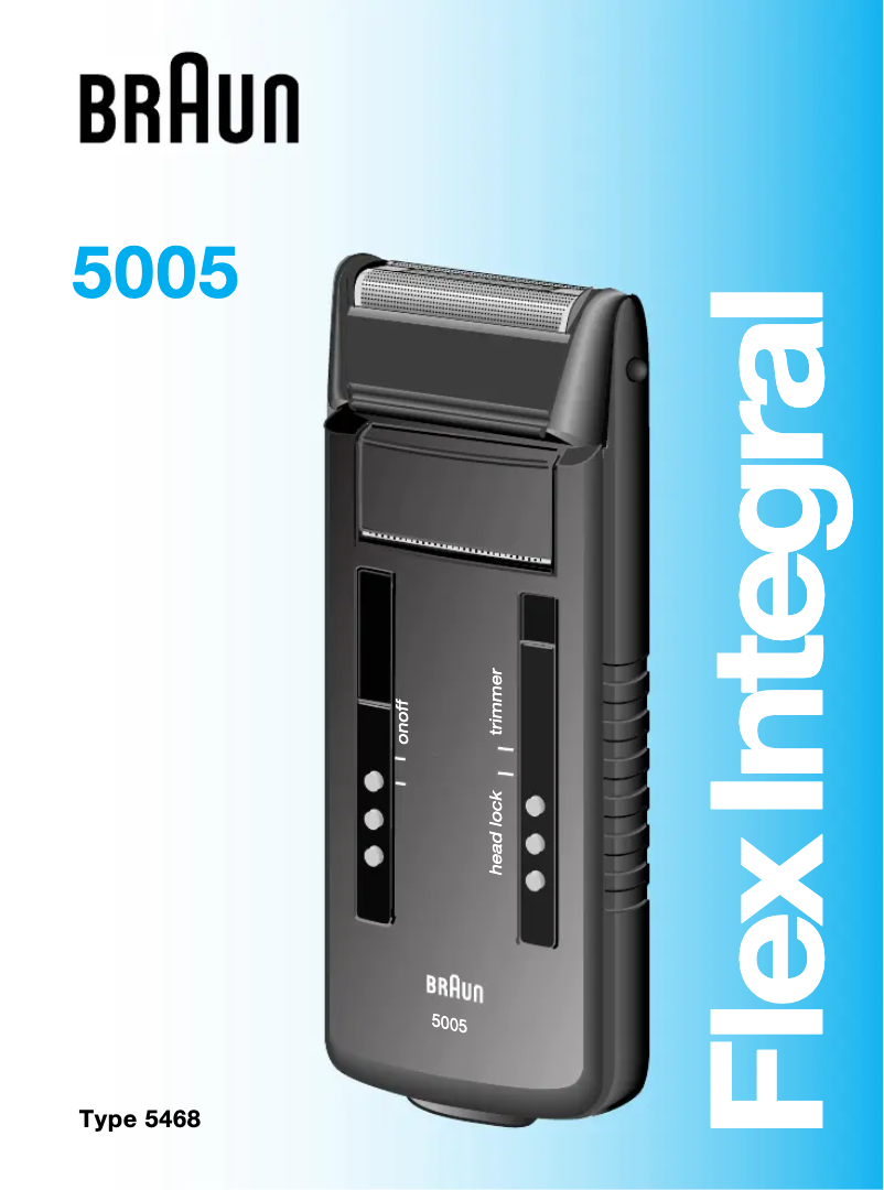 Page n°1 - Manuel utilisateur Braun Flex Integral 5005