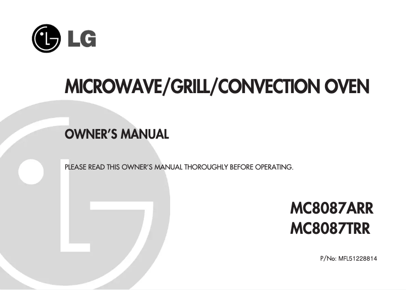 Page 1 de la notice Manuel utilisateur LG MC8088FRR