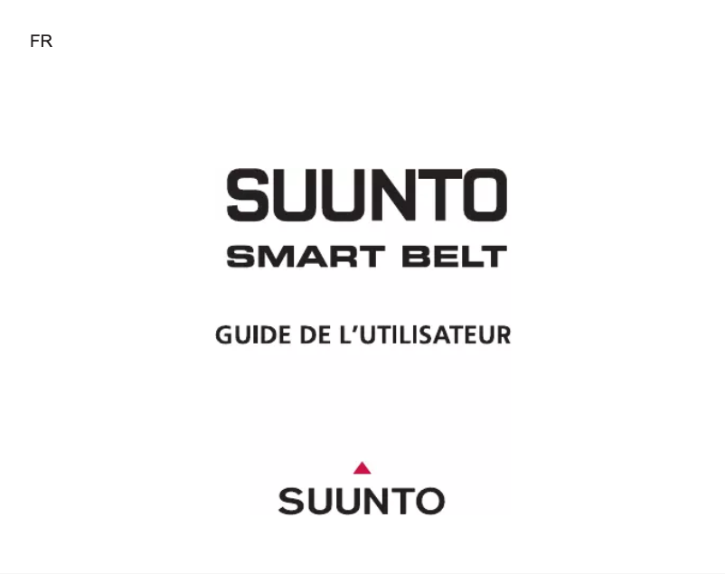 Page 1 de la notice Manuel utilisateur Suunto Smart Belt