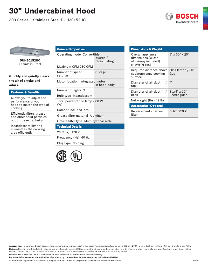 Página 1 del manual Manual de usuario Bosch DUH30152SS