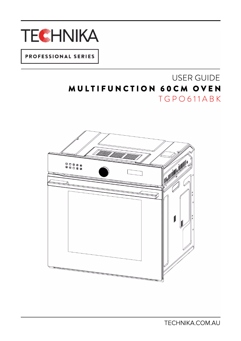 Page 1 de la notice Manuel utilisateur Technika TGPO611ABK