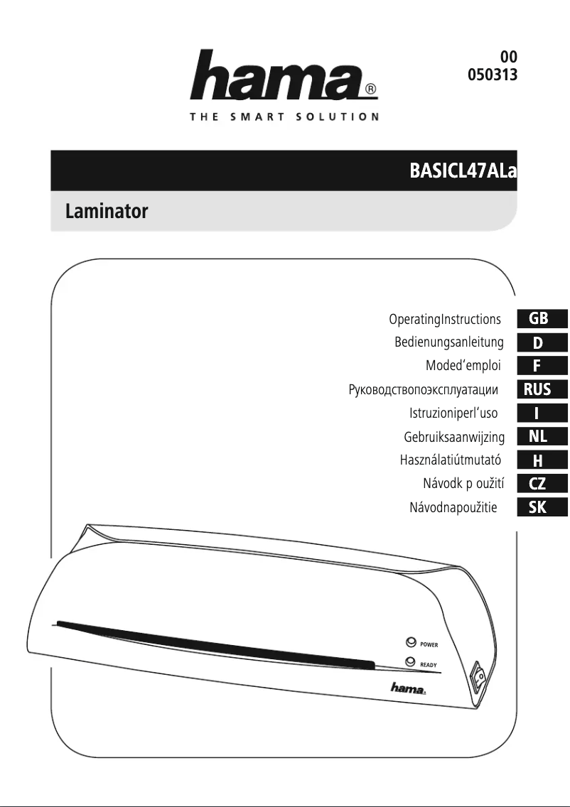 Page 1 of the manual User Manual Hama Basic L47A