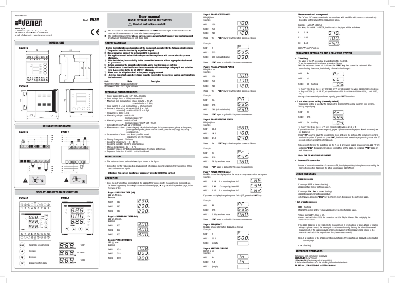 Image de la première page du manuel de l'appareil EV3M-R