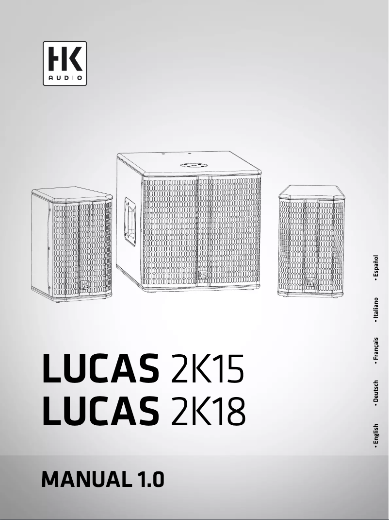 Page 1 de la notice Manuel utilisateur HK Audio Lucas 2K18