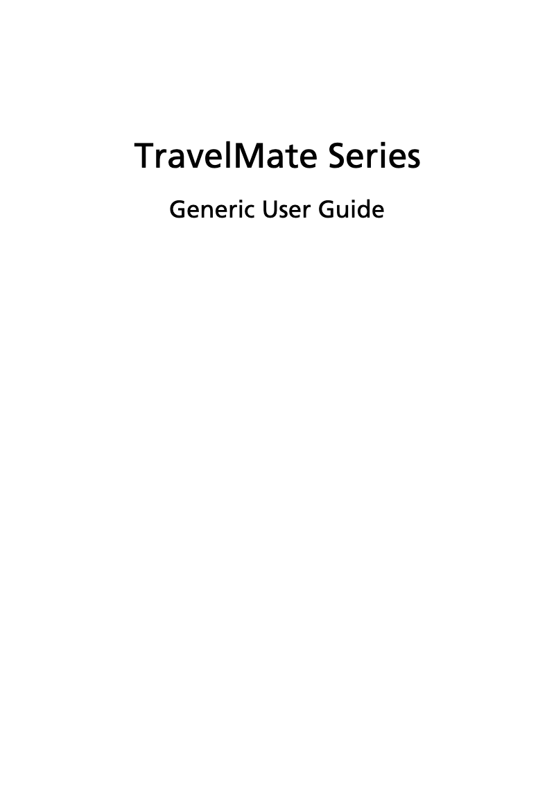 Imagen de la primera página del manual del dispositivo TravelMate 8471