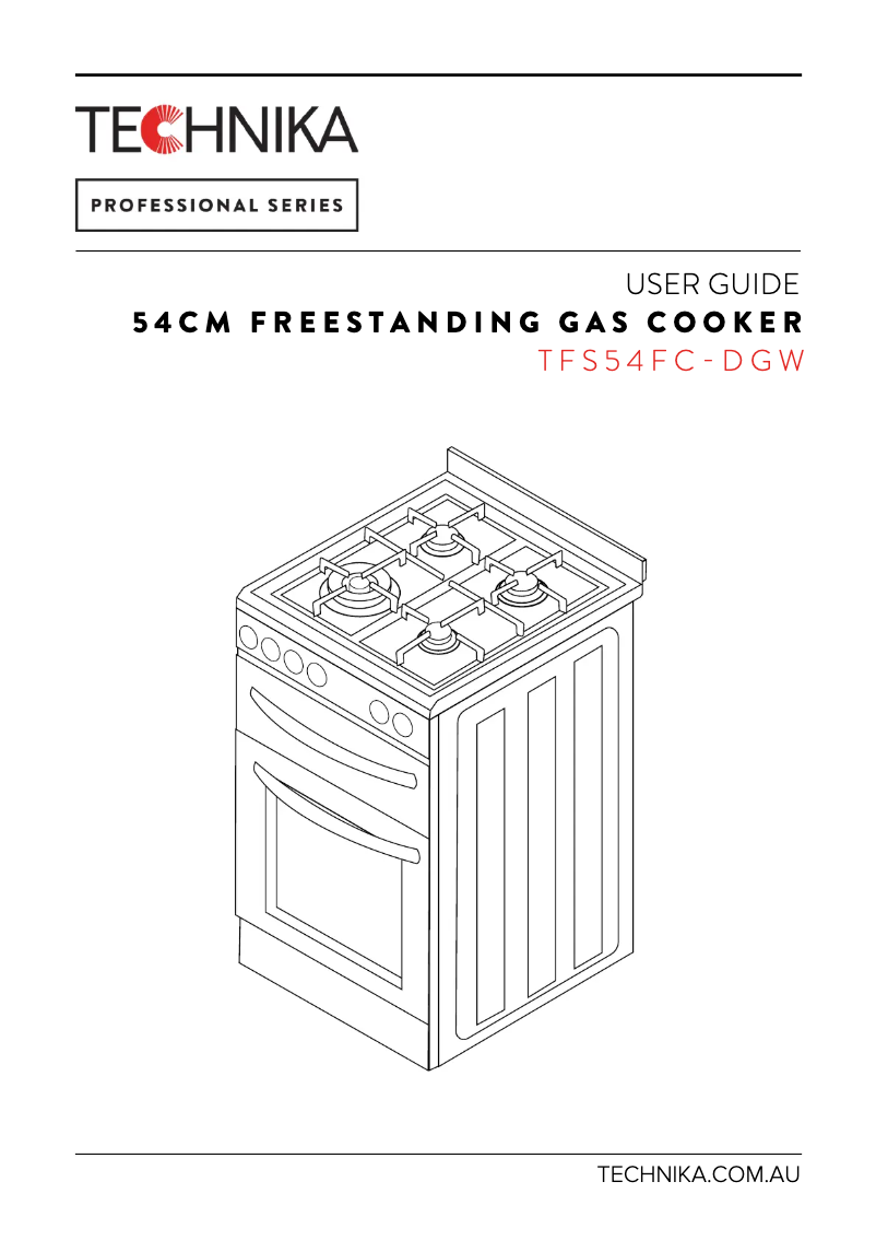Page 1 de la notice Manuel utilisateur Technika TFS54FC-DGW