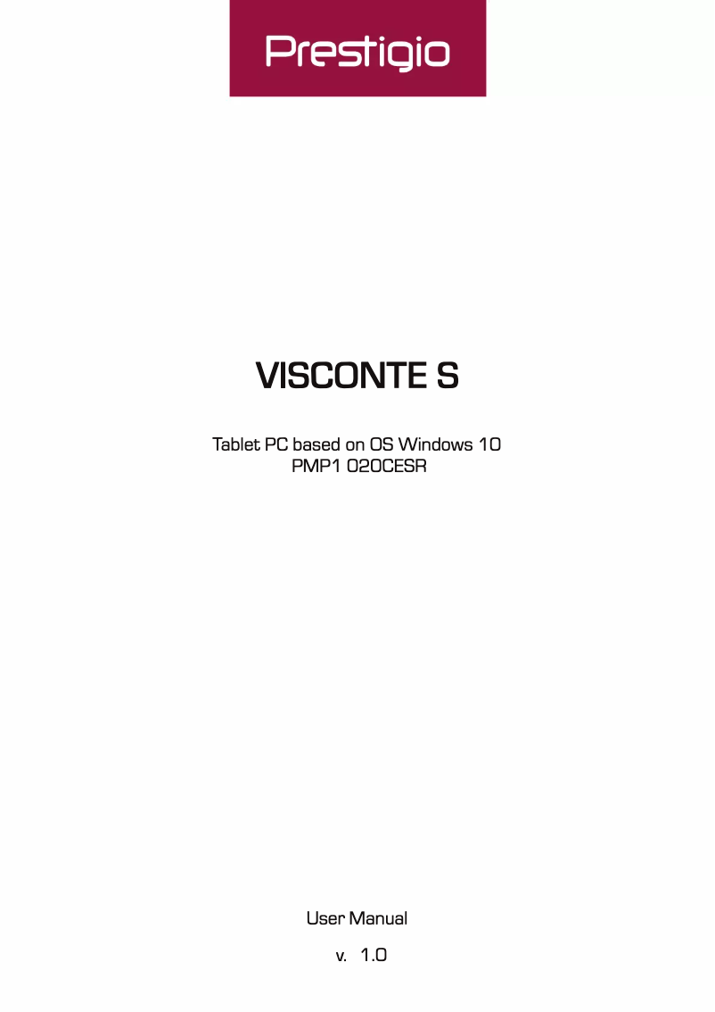 Page n°1 - Manuel utilisateur Prestigio Visconte S PMP1020CESR