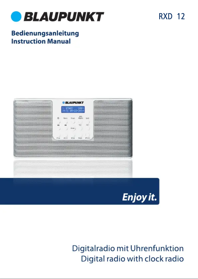 Page 1 de la notice Manuel utilisateur Blaupunkt RXD 12