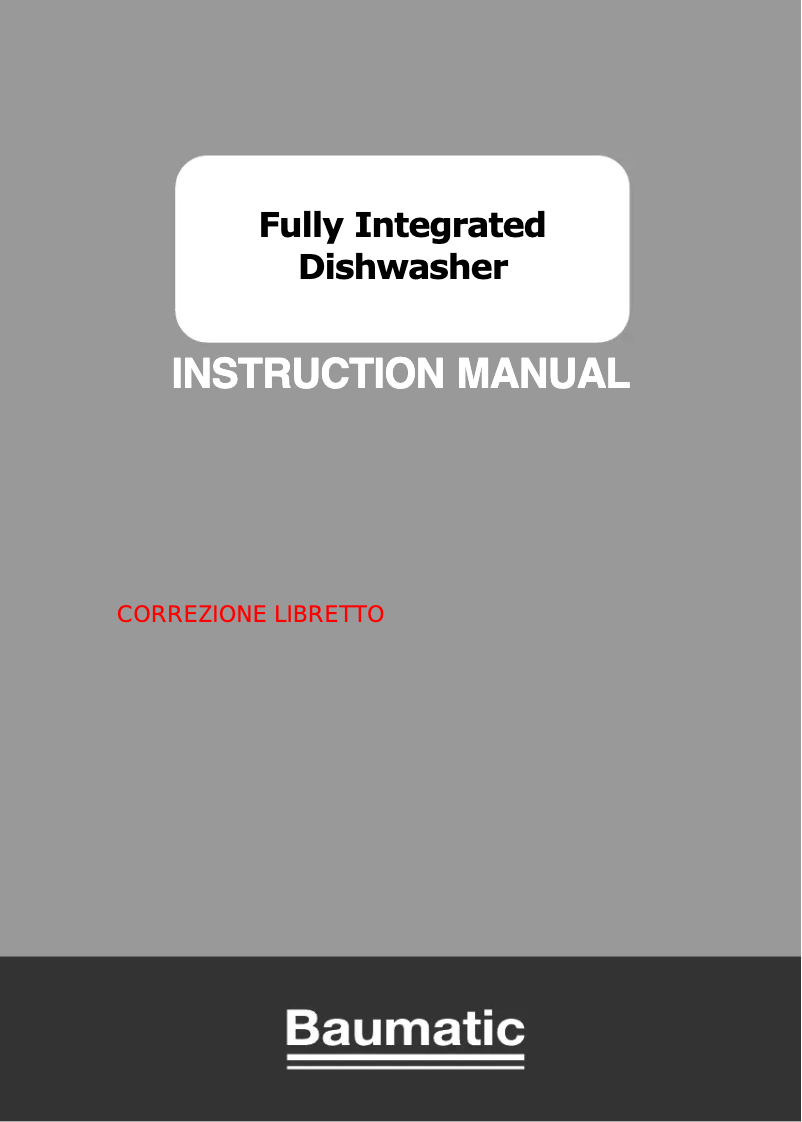 Page 1 de la notice Manuel utilisateur Baumatic BDI 1L633B-80