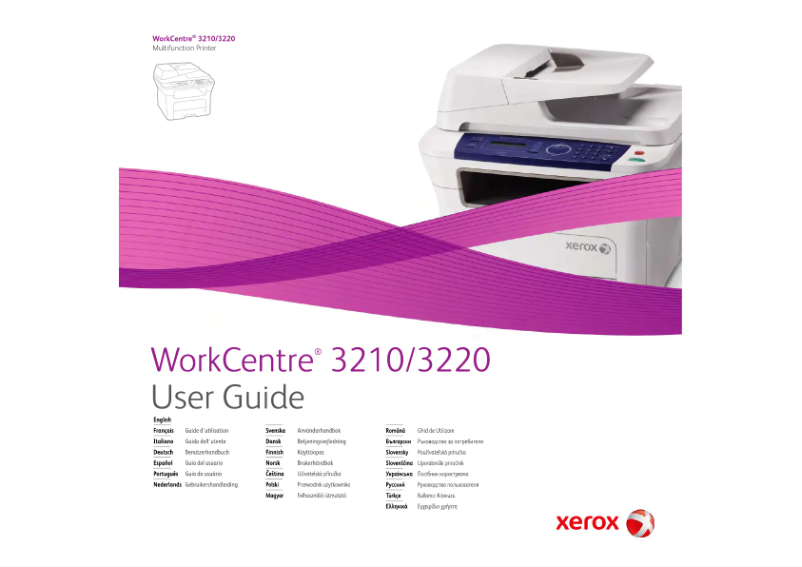 Page 1 de la notice Manuel utilisateur Xerox WorkCentre 3220