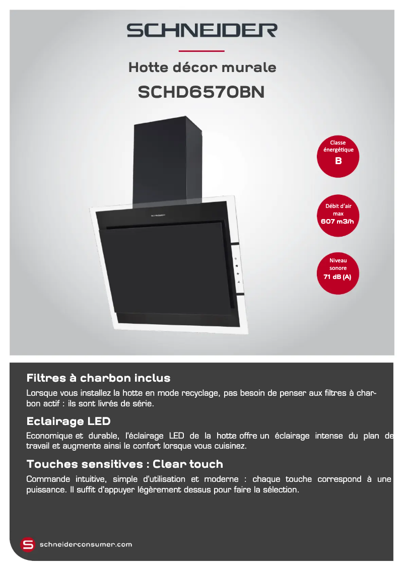 Page 1 de la notice Manuel utilisateur Schneider SCHD6570BN