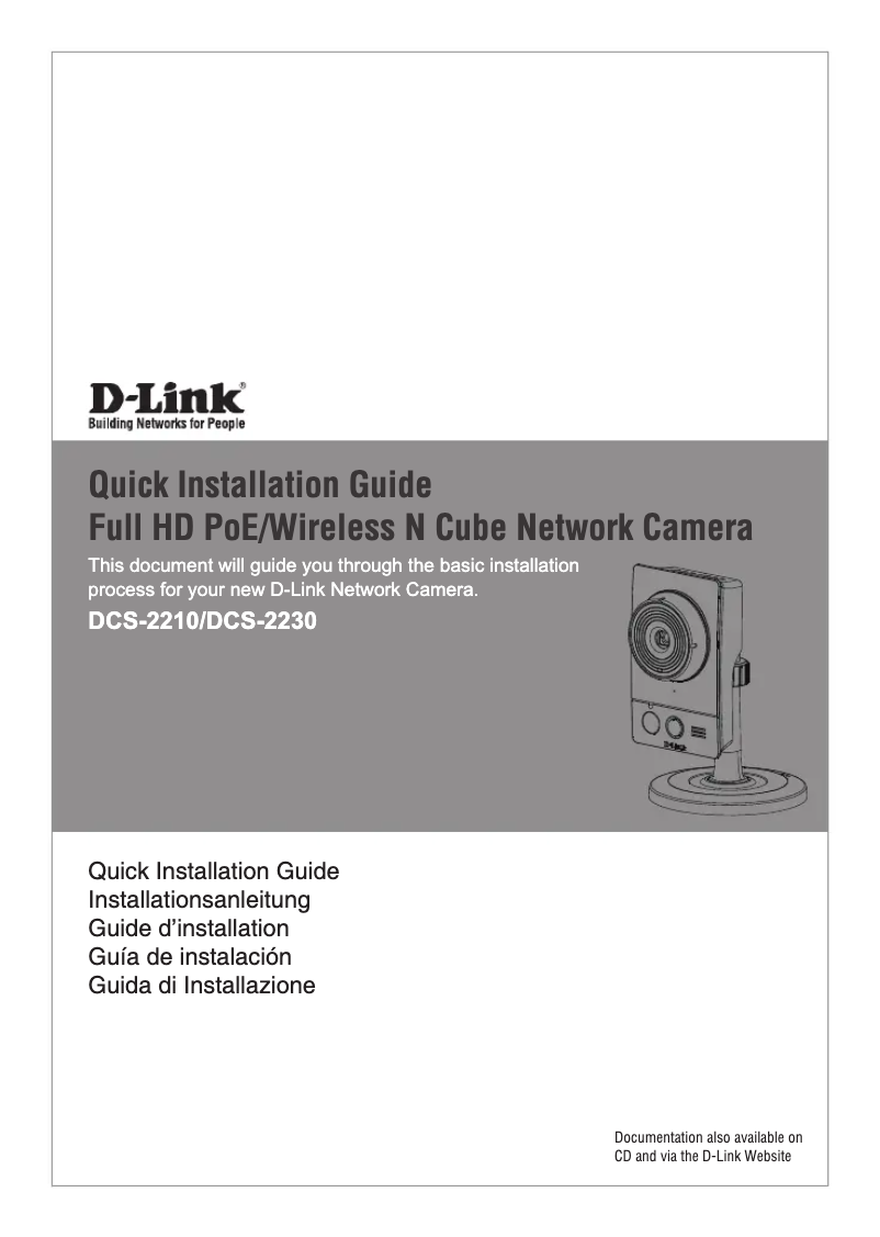 Page 1 de la notice Guide d'installation D-Link DCS-2230