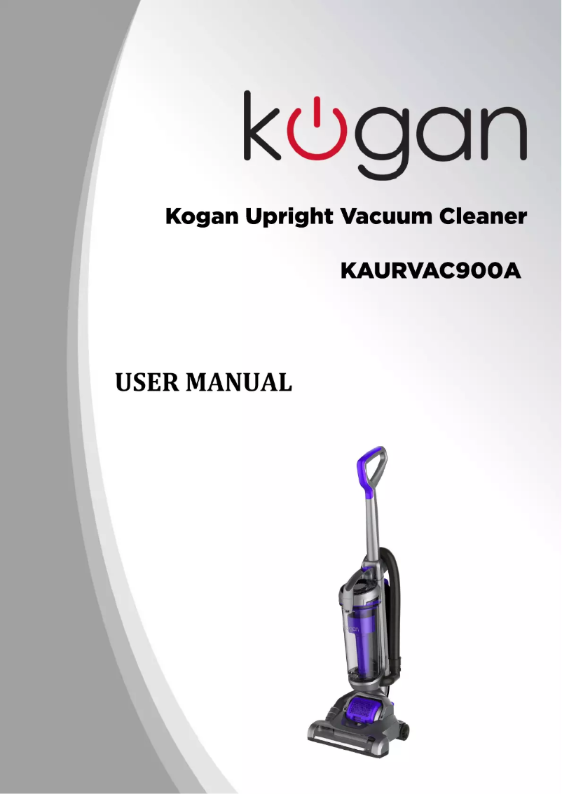 Page 1 of the manual User Manual Kogan KAURVAC900A