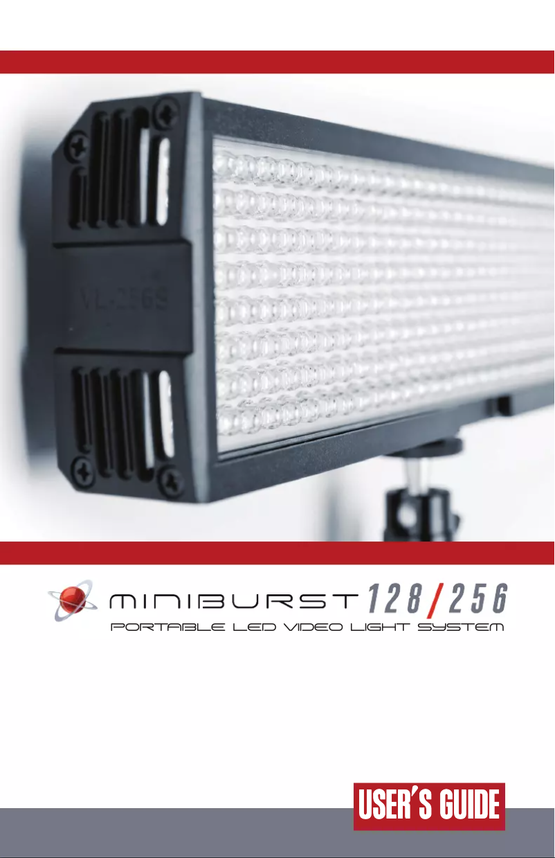 First page image of the manual for MiniBurst 128 / 256
