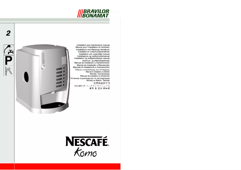 Page 1 de la notice Manuel utilisateur Bravilor Nescafe Komo