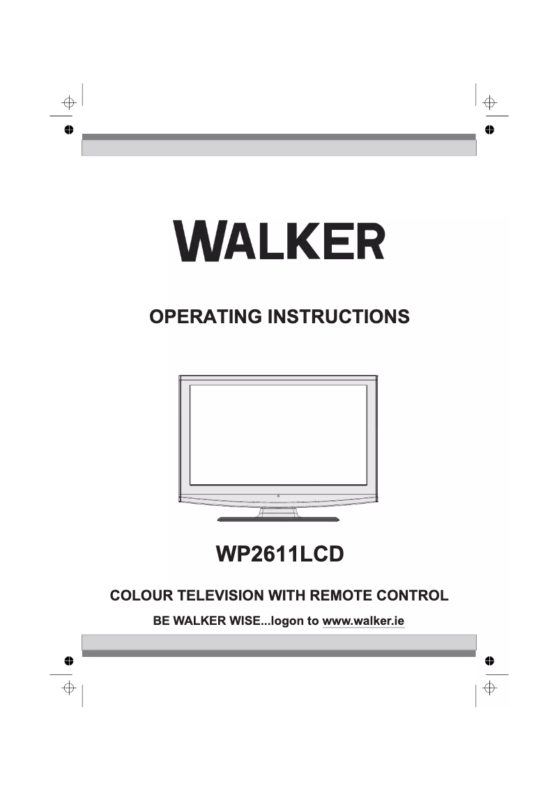 Page n°1 - Manuel utilisateur Walker WP2611LCD