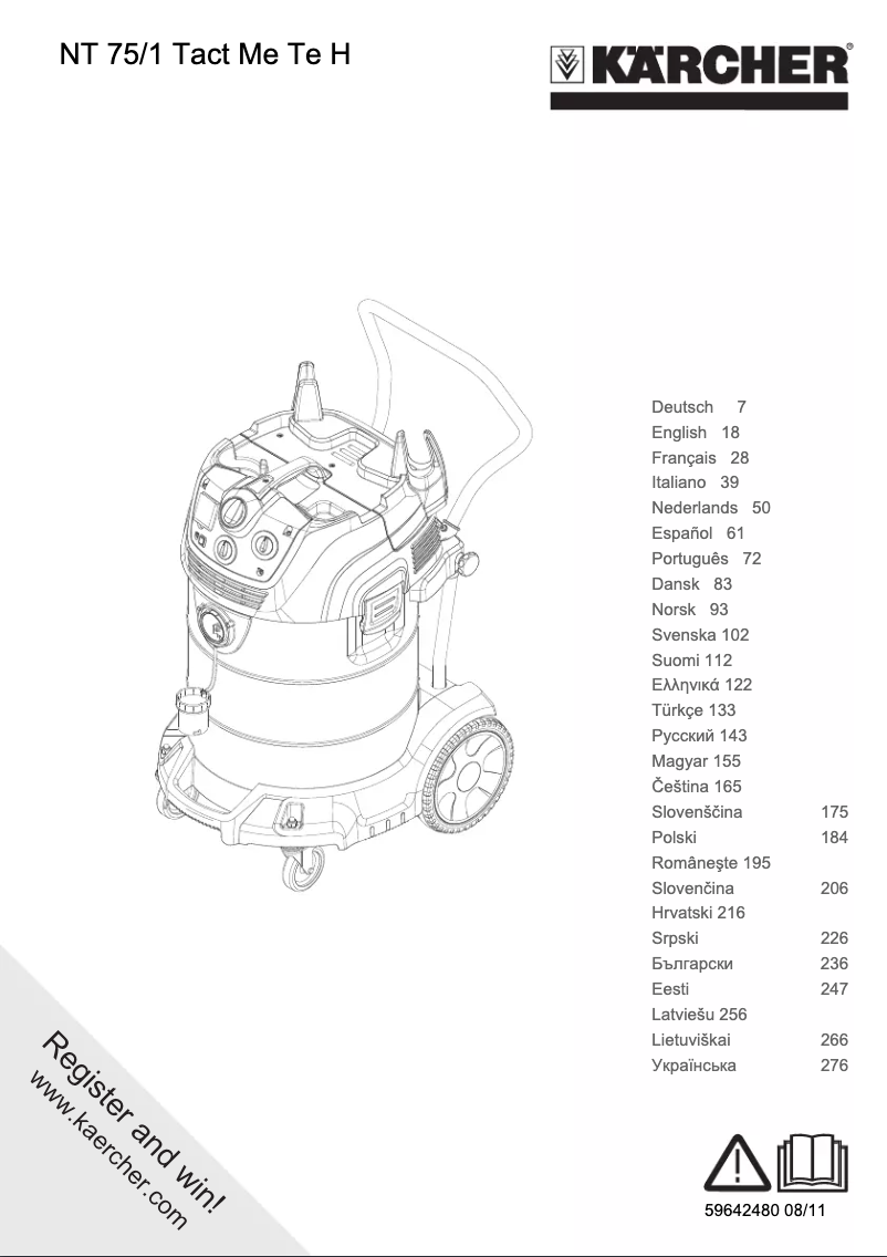 Page n°1 - Manuel utilisateur Kärcher NT 75/1