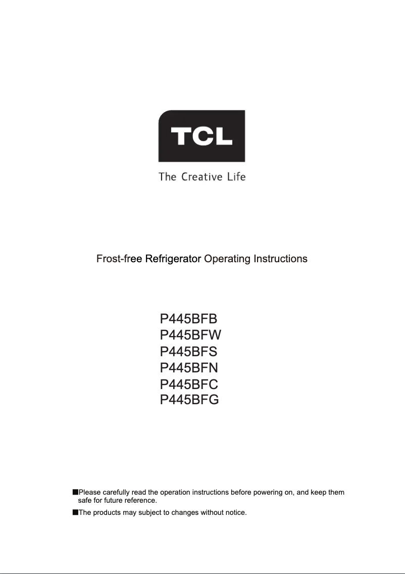 Image de la première page du manuel de l'appareil P445BFG