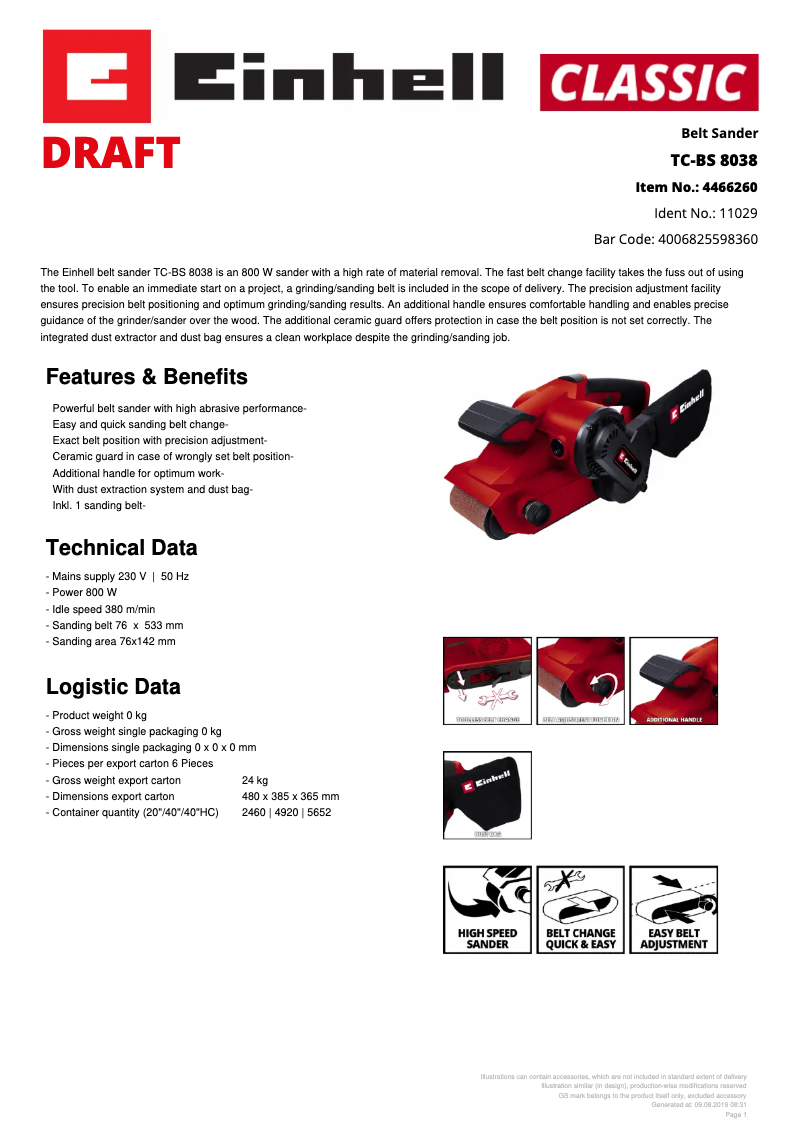 Image de la première page du manuel de l'appareil TC-BS 8038
