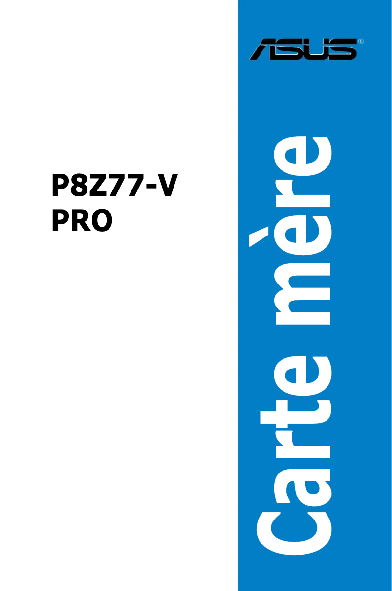 Page 1 de la notice Manuel utilisateur Asus P8Z77-V PRO