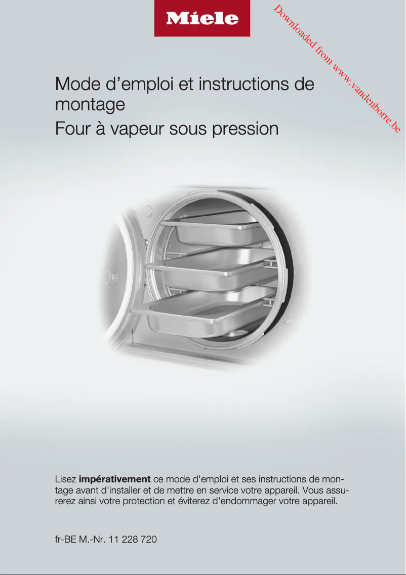 Page 1 de la notice Manuel utilisateur Miele DGD 7635 EDST