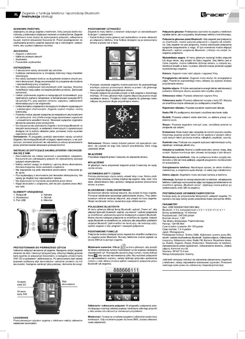 Página 1 del manual Manual de usuario Tracer T-Watch Liberto S2