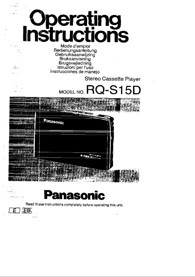 Page 1 de la notice Manuel utilisateur Panasonic RQ-S15D