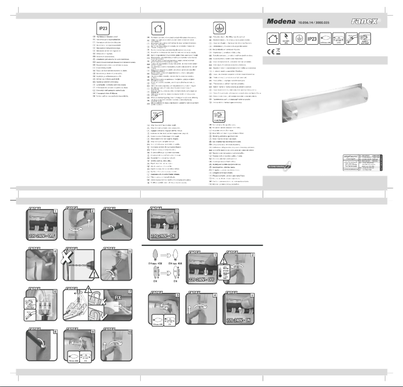 Image de la première page du manuel de l'appareil Modena 3000.035