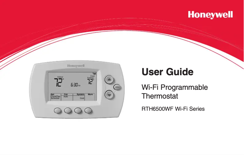 Page n°1 - Manuel utilisateur Honeywell RTH6580WF