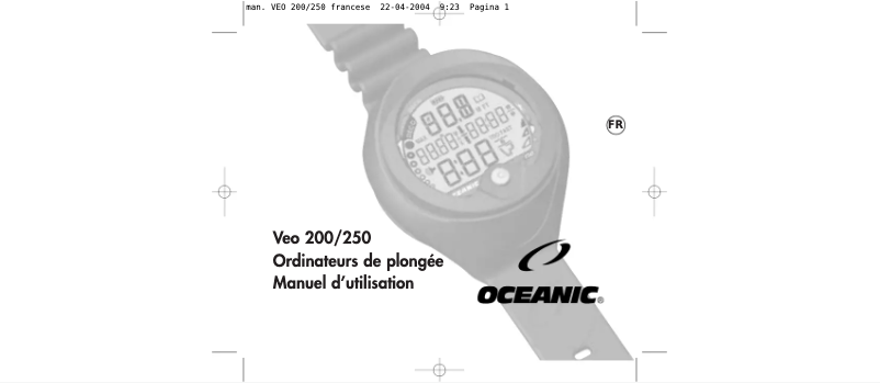 Page 1 de la notice Manuel utilisateur Oceanic Veo 250