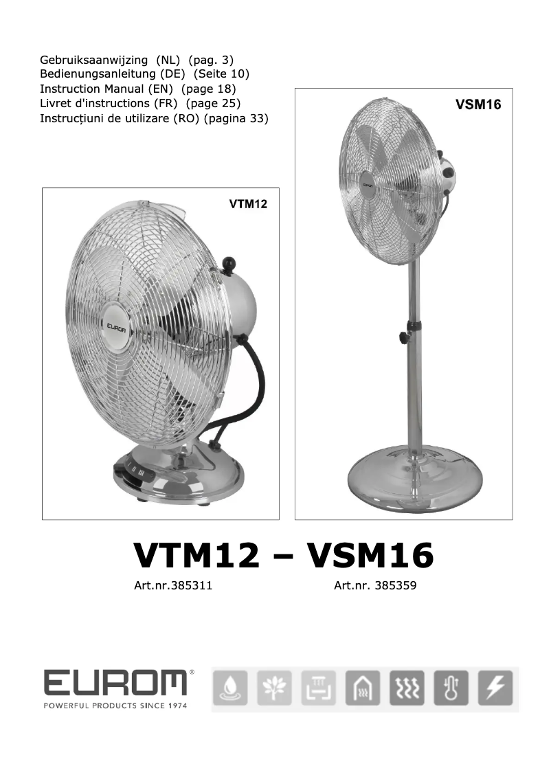 Image de la première page du manuel de l'appareil VTM12