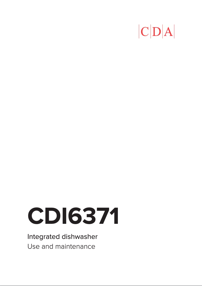 Page n°1 - Mode d'emploi CDA CDI6371