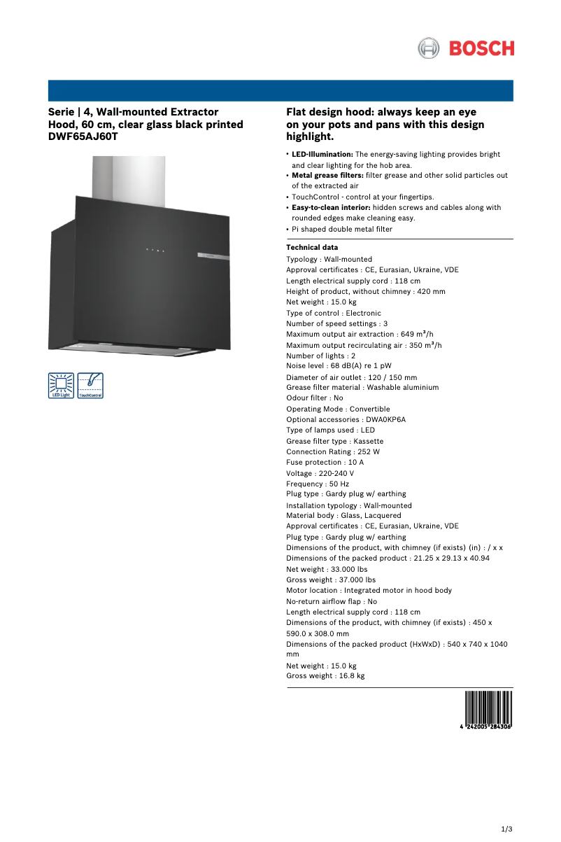 Image de la première page du manuel de l'appareil DWF65AJ60T