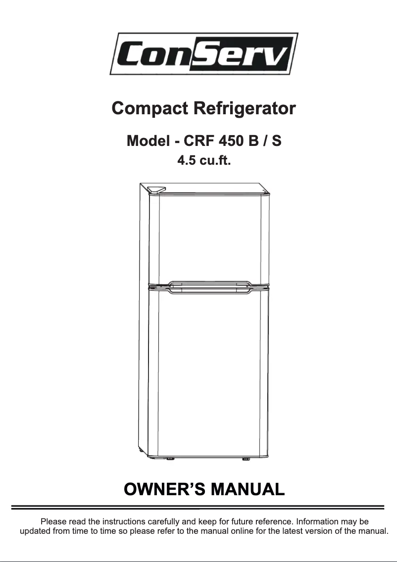 Page n°1 - Manuel utilisateur Equator CRF450S