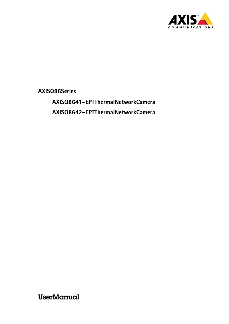 Page 1 de la notice Mode d'emploi Axis Q8642-E