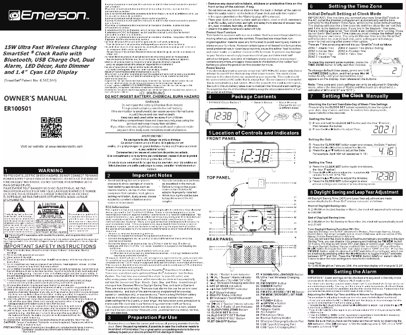 Image de la première page du manuel de l'appareil ER100501