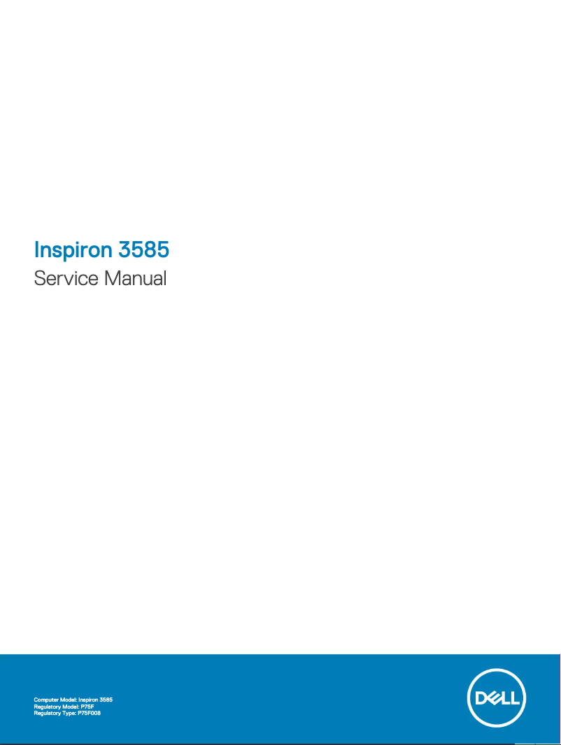 Page n°1 - Manuel utilisateur Dell Inspiron 3585