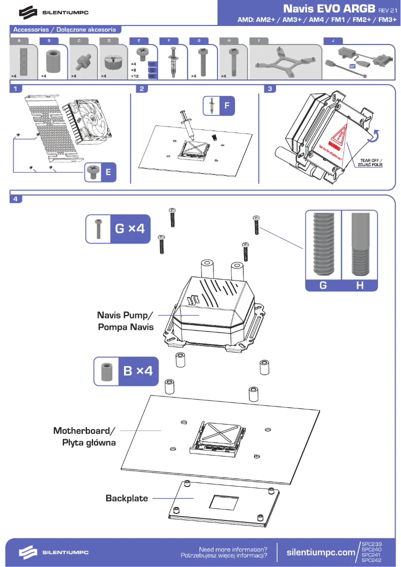 Page 1 de la notice Manuel utilisateur SilentiumPC Navis Evo ARGB