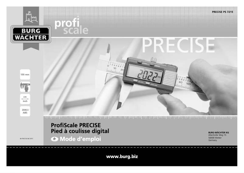 Image de la première page du manuel de l'appareil PS 7215