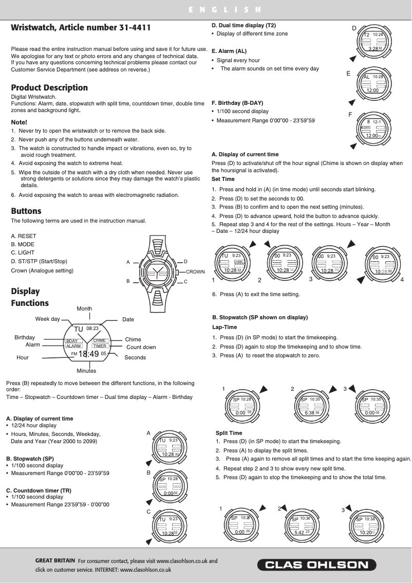 Page n°1 - Manuel utilisateur Prologue 31-4411