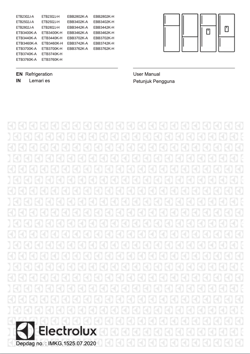 Page 1 de la notice Manuel utilisateur Electrolux ETB3700K-A