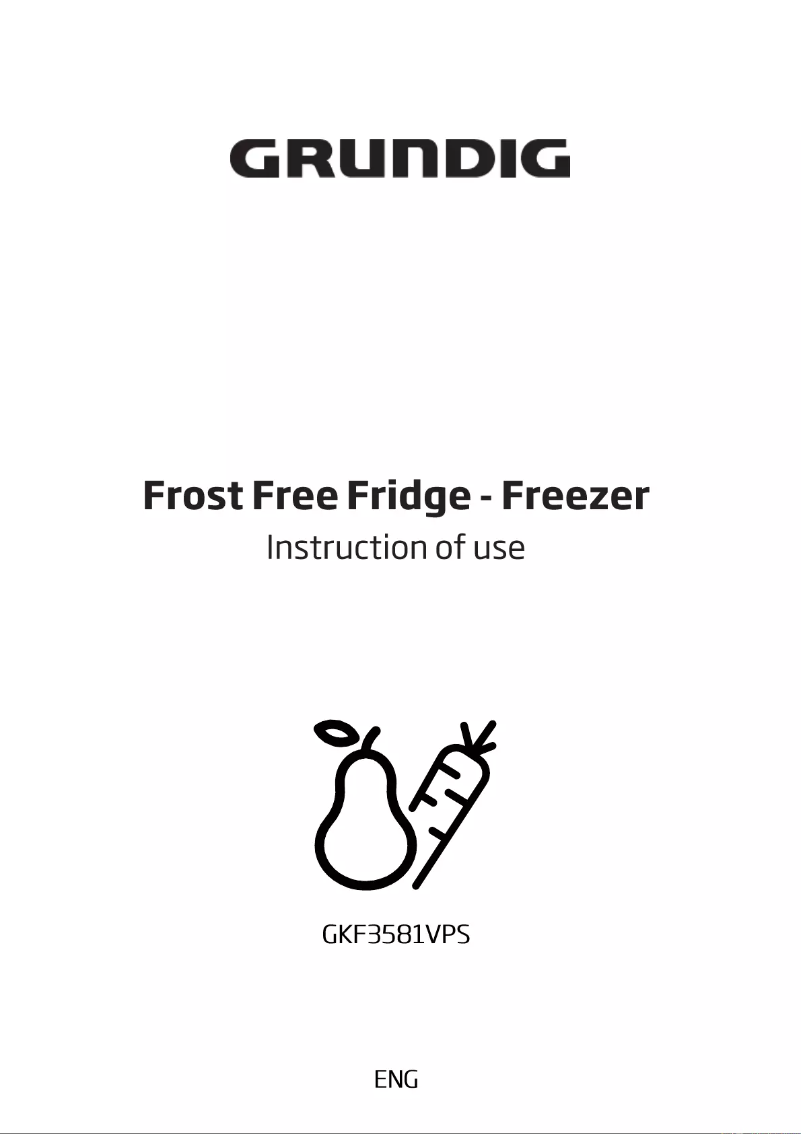 Image de la première page du manuel de l'appareil GKF3581V