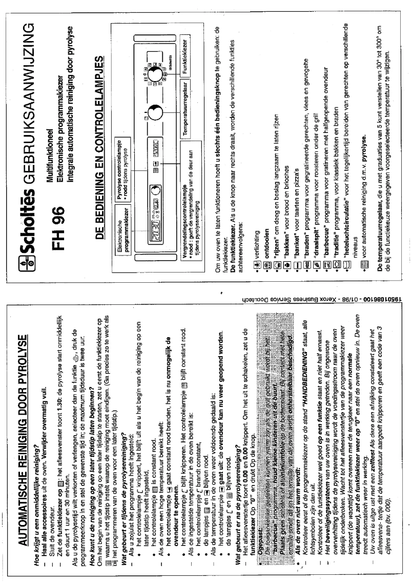 Image de la première page du manuel de l'appareil FH 96