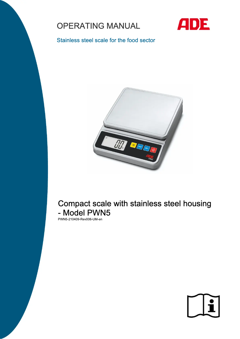 Page n°1 - Manuel utilisateur ADE PWN5