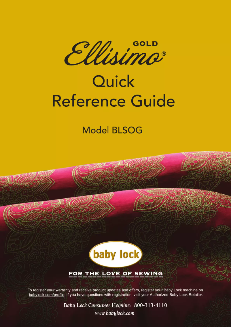 Página 1 del manual Manual de usuario Baby Lock Ellisimo Gold