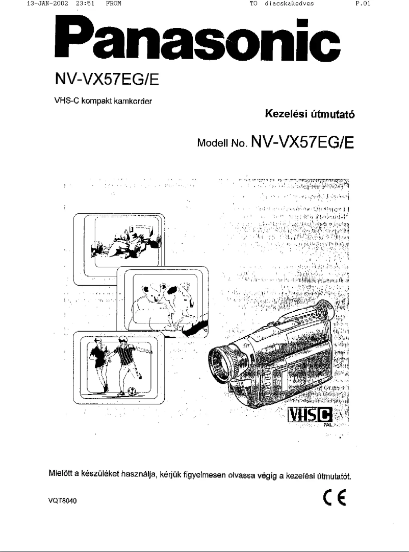 Image de la première page du manuel de l'appareil NV-VX57E
